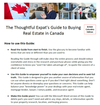 Roadmap for buying real estate in Canada